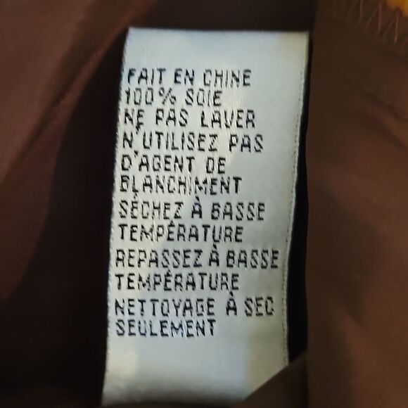 Nygard Collection brown floral silk top size 6 - Picture 11 of 11